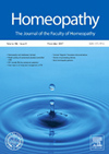Homeopathy杂志封面