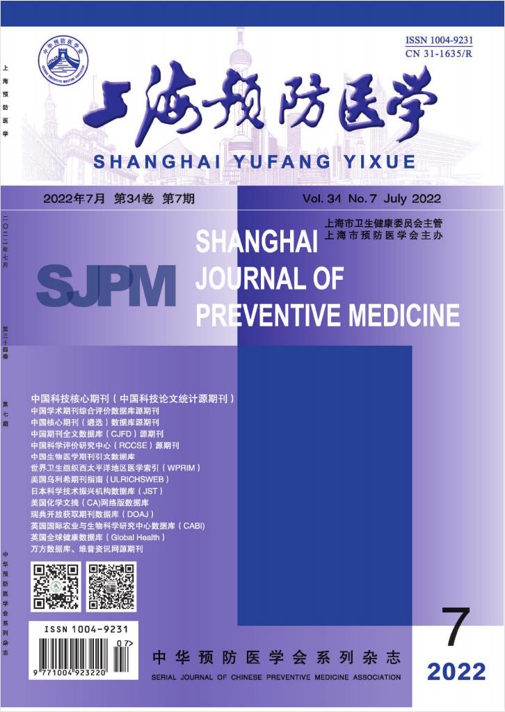 上海预防医学杂志封面