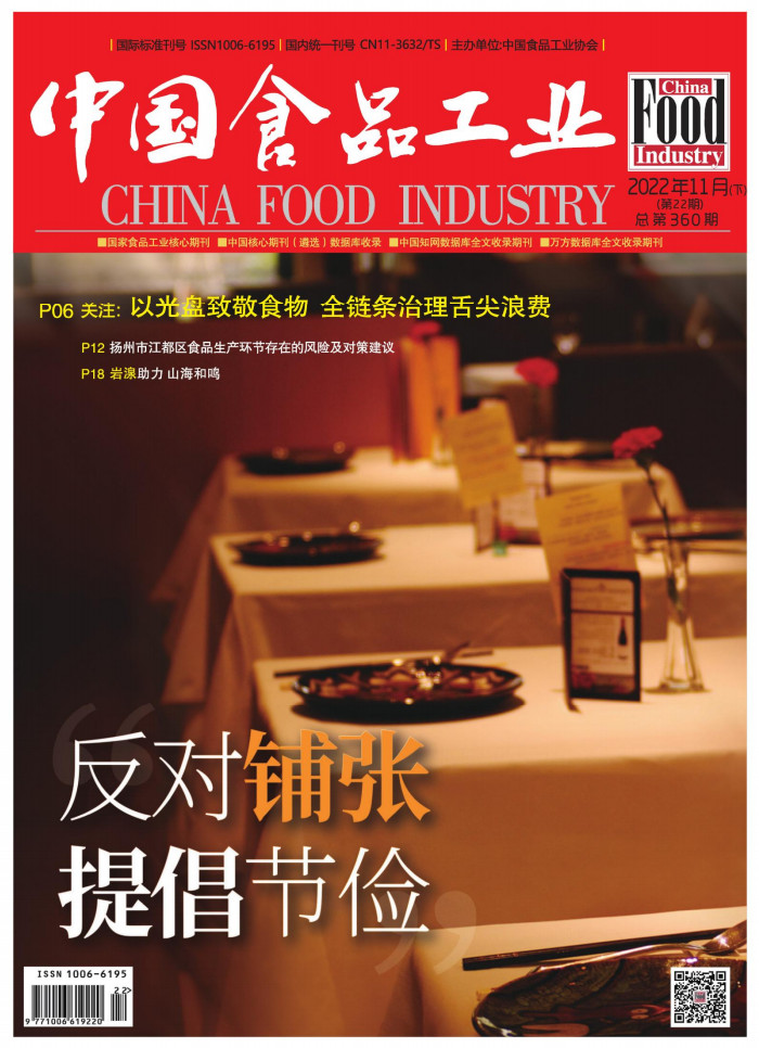 中国食品工业封面